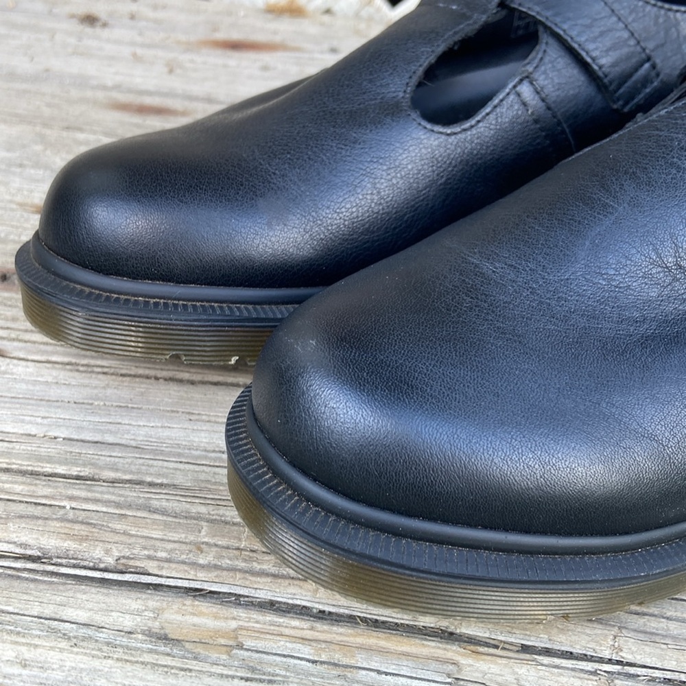 New! Dr. Martens POLLEY PW Black Leather T-Strap Mary Jane Shoe Women's Size 9 - Picture 10 of 14